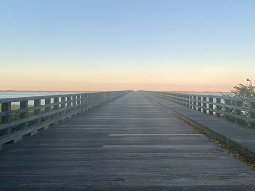 Duxbury Beach seen from the Powder Point Bridge