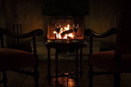 Champagne by the fire