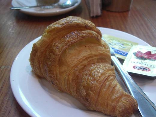 A fresh croissant
