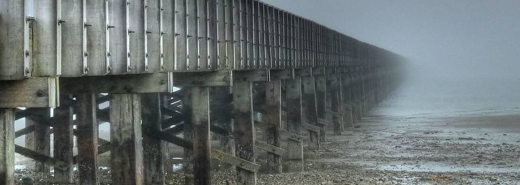Fog over the Powder Point Bridge