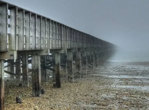 Fog on the Powder Point Bridge