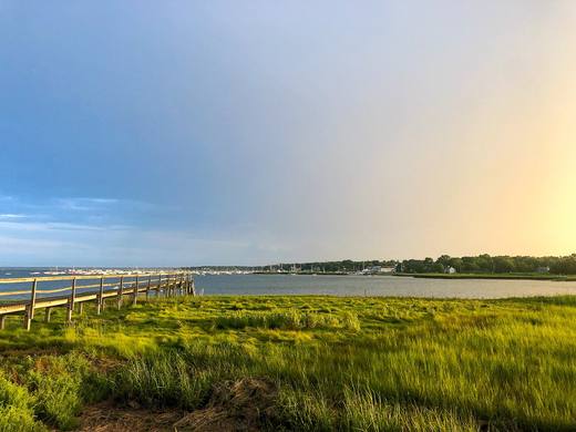 Duxbury Harbor seen from the Bluefish River