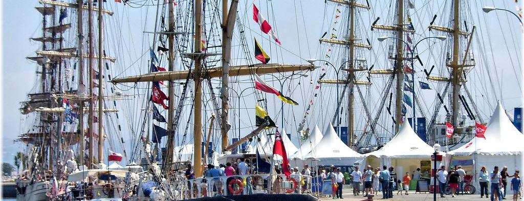 A tall ship under sail